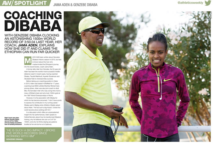 Jama Aden o Genzebe Dibaba: "Zrozumiałem, że ona potrzebuje objętości"