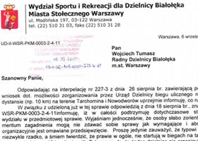 Wydział sportu białołęka