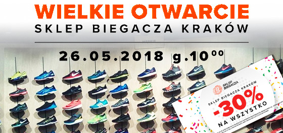 Otwarcie Sklepu Biegacza w Krakowie w sobotę 26 maja