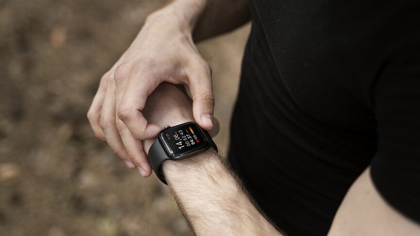 high angle man wearing watch