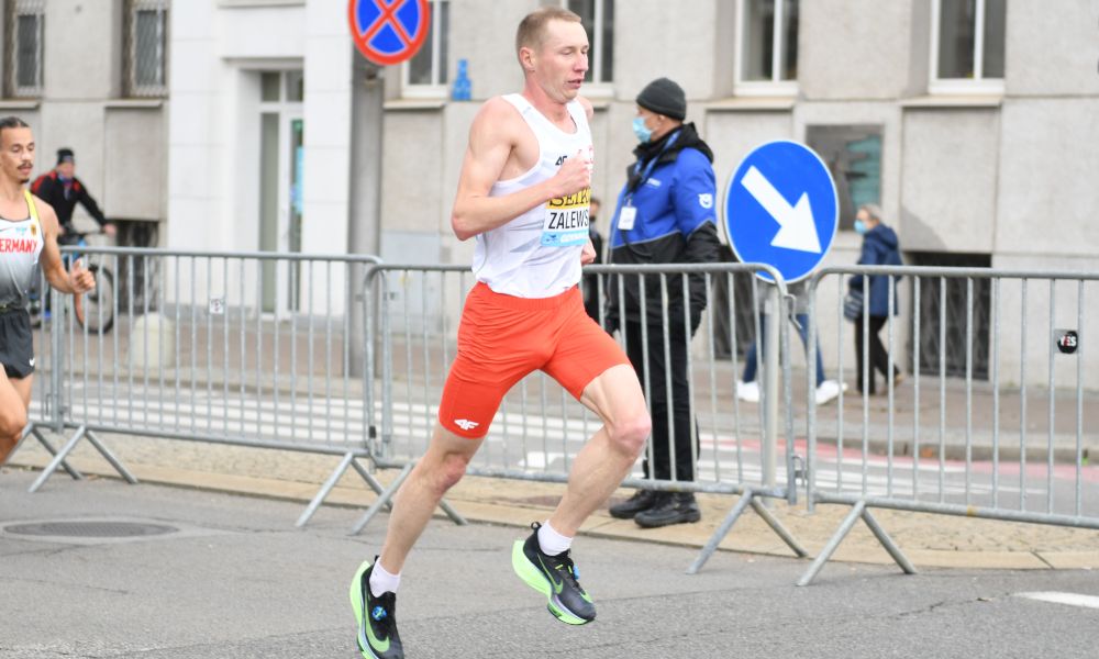 Krystian Zalewski podczas biegu