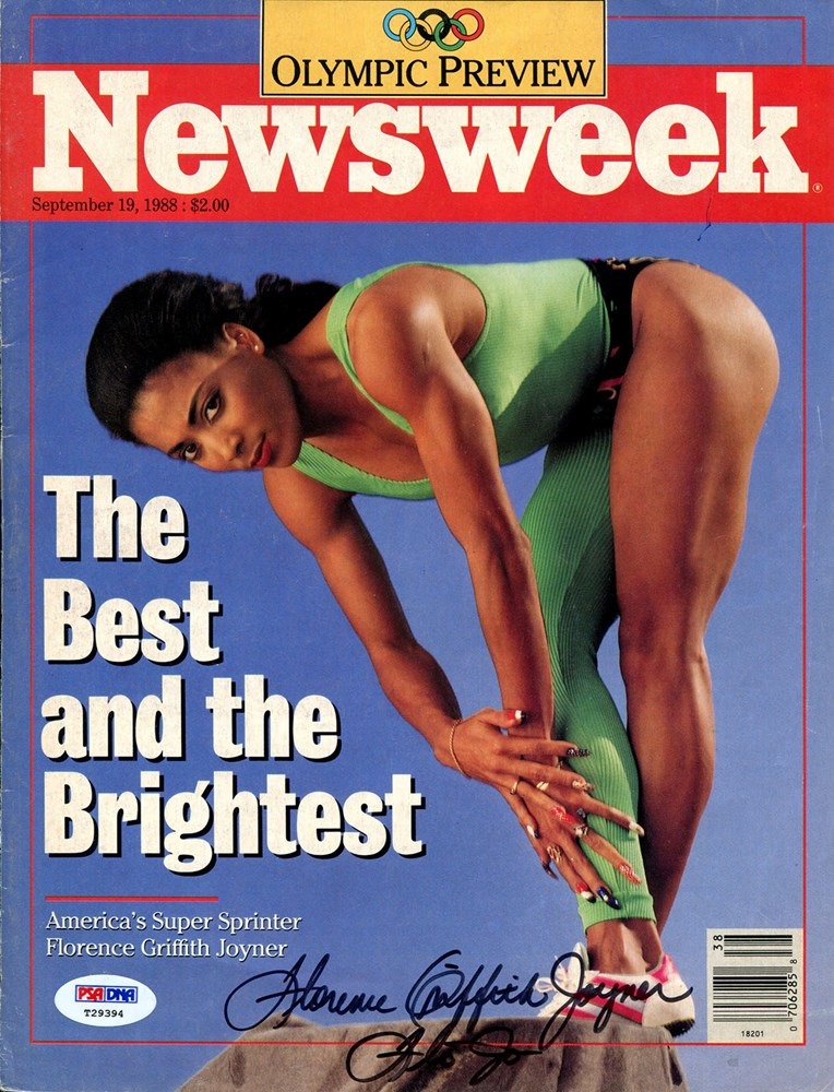 florence griffith joyner signed cover 66359