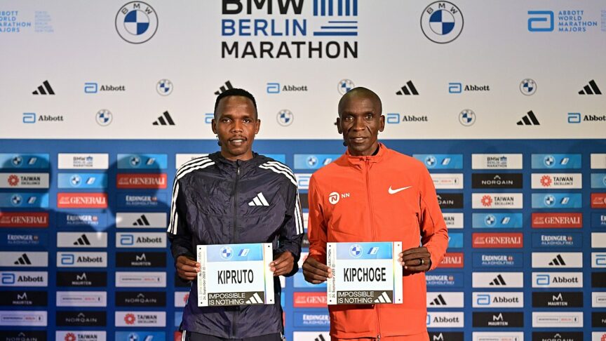 Eliud Kipchoge und Amos Kipruto