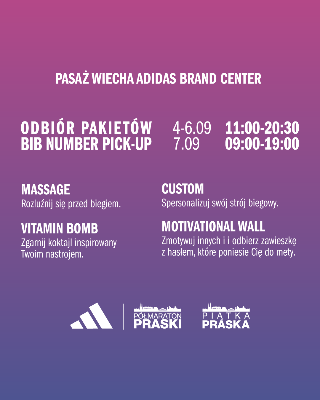 Adidas zaprasza na 9. Nocny Półmaraton Praski