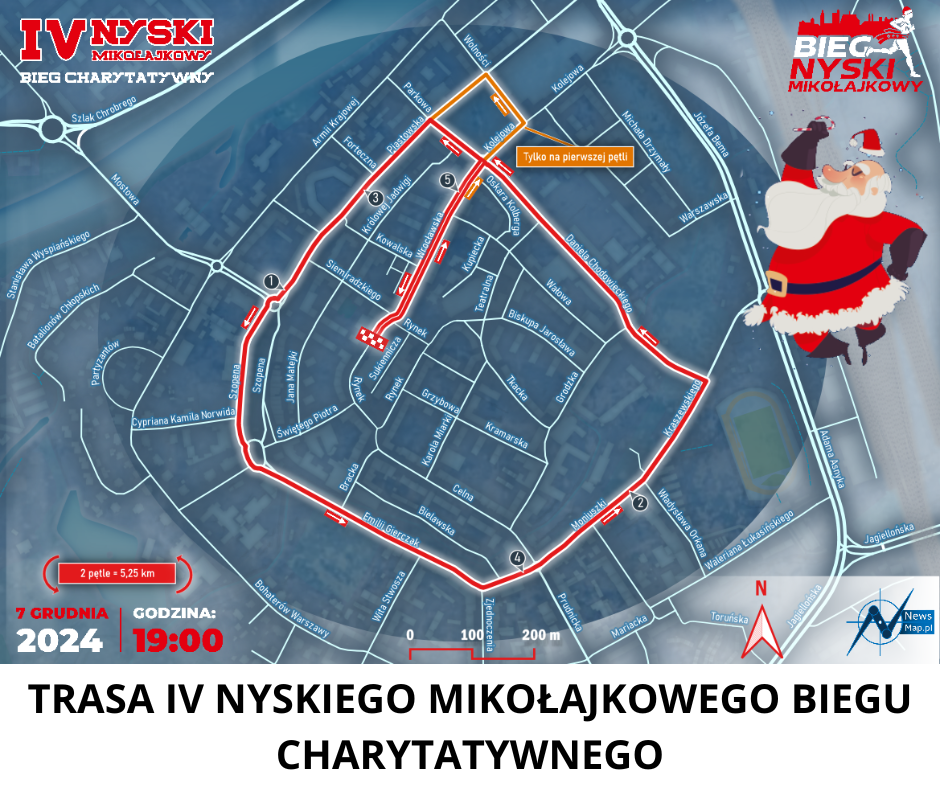 MAPA IV NYSKI MIKOLAJKOWY BIEG CHARYTATYWNY