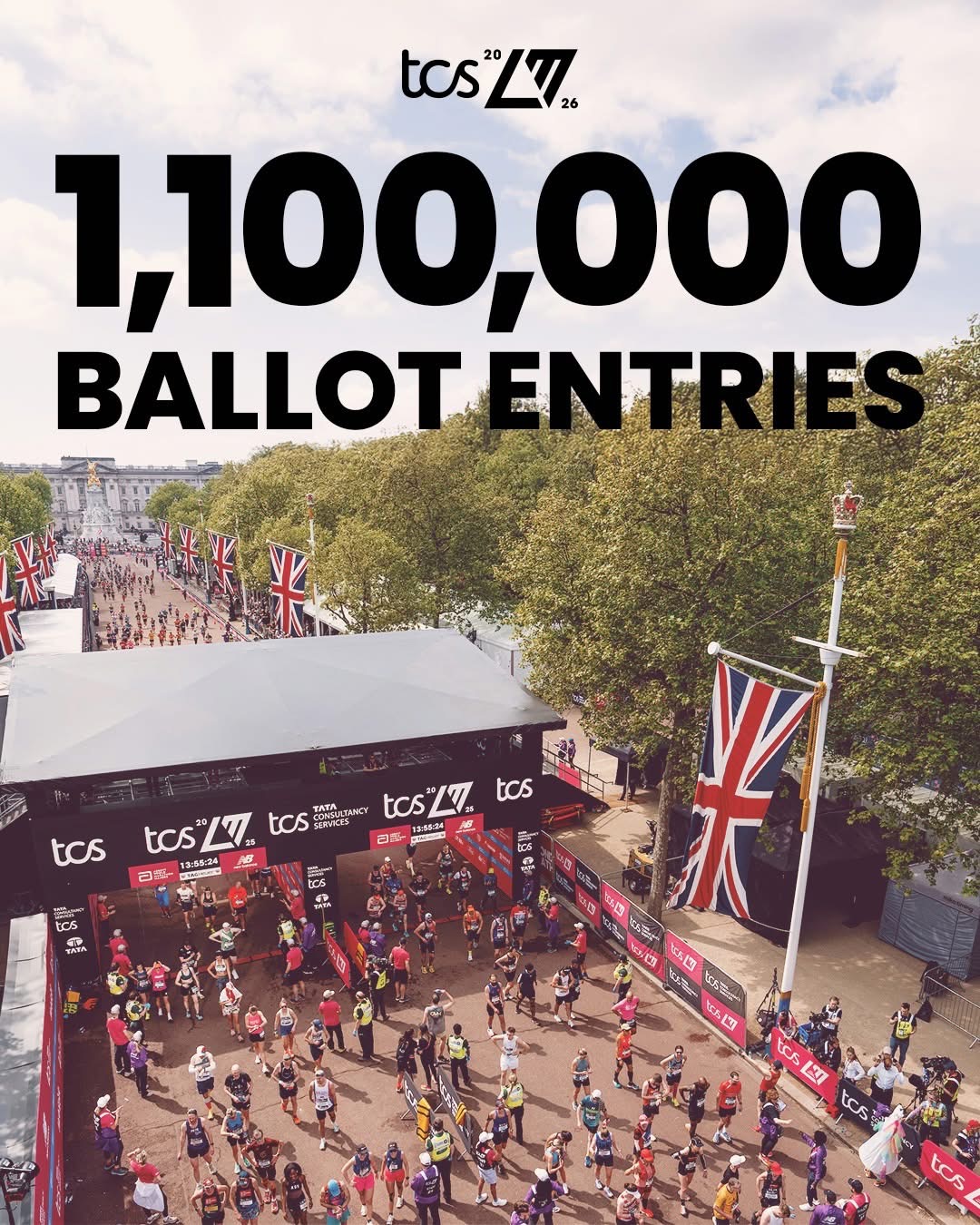 1,1 miliona chętnych chce pobiec maraton w Londynie w 2026 roku