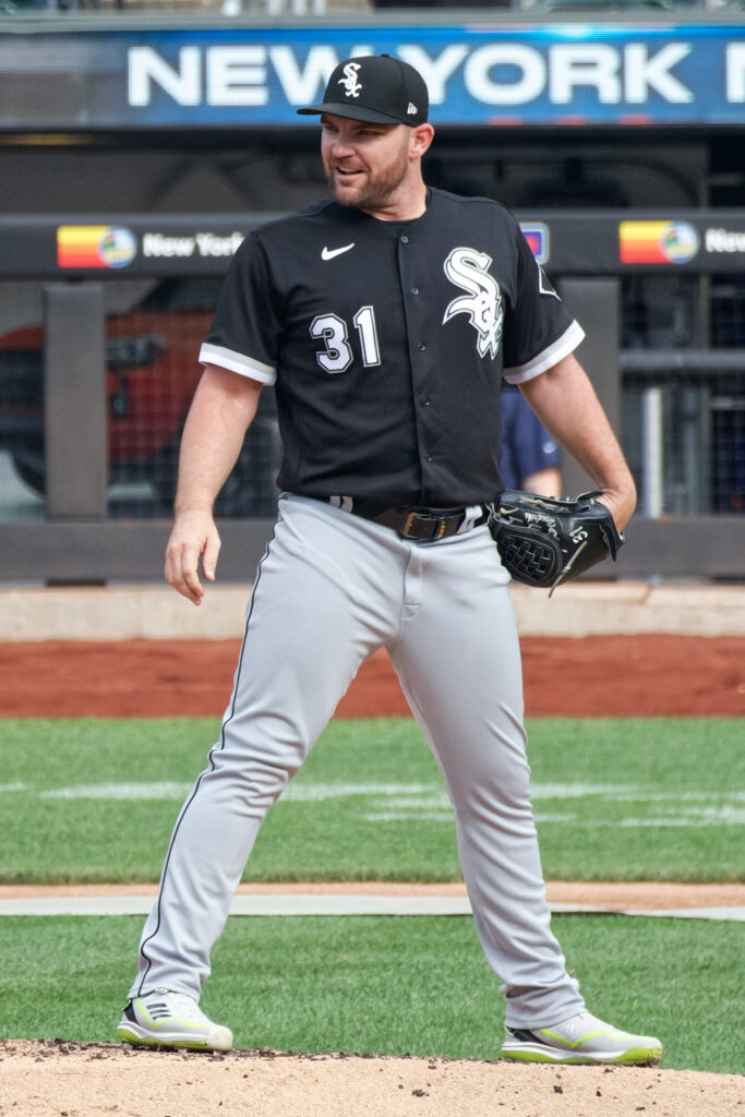 Liam Hendriks on the mound during a simulated game July 19 2023 cropped