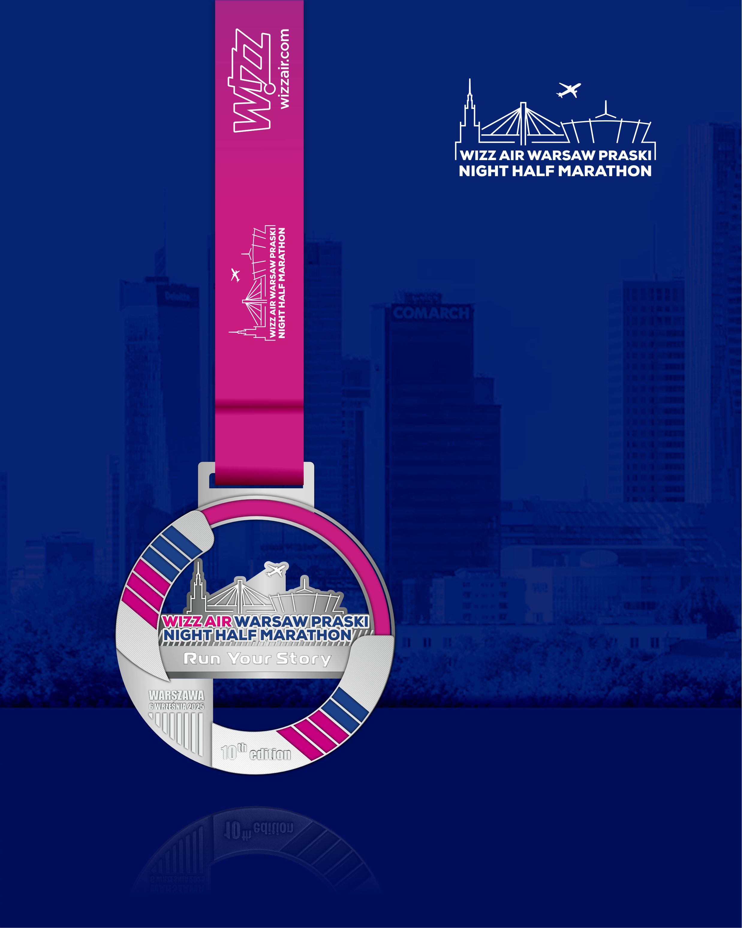 Tak będą wyglądały medale WIZZ AIR Warsaw Praski Night Half Marathon