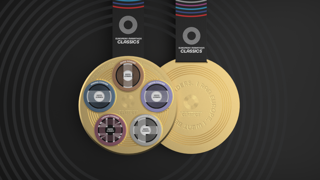 European Marathon Classics medal coin pin