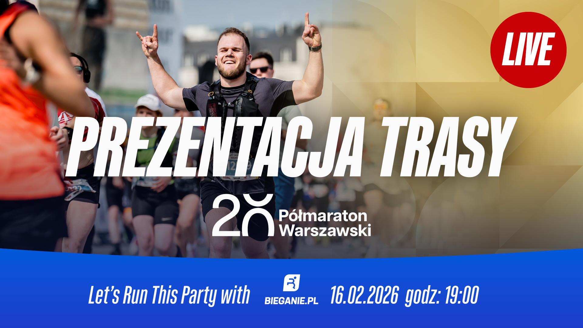 Specjalny live z omówieniem trasy 20. Półmaratonu Warszawskiego już w poniedziałek!